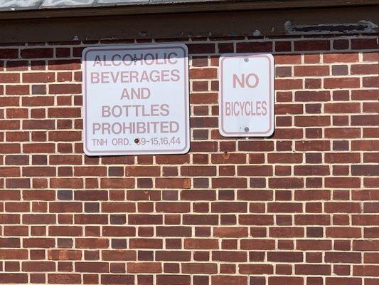 No bicycles allowed