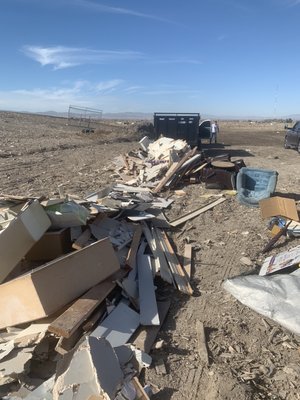 2 tons (40000) lbs of Construction debris hauled off