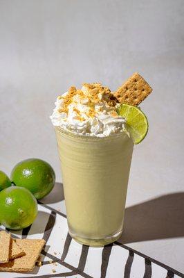 Our newest summer addition: Key Lime Pie milkshake made with Rock House Creamery's homemade ice cream!