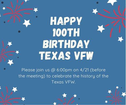 Texas VFW 100th Birthday