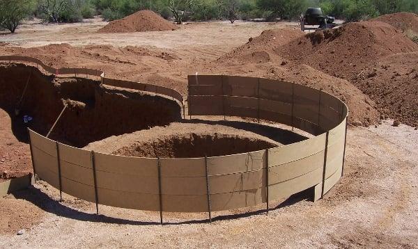 Swimming pool demolition and fill-in