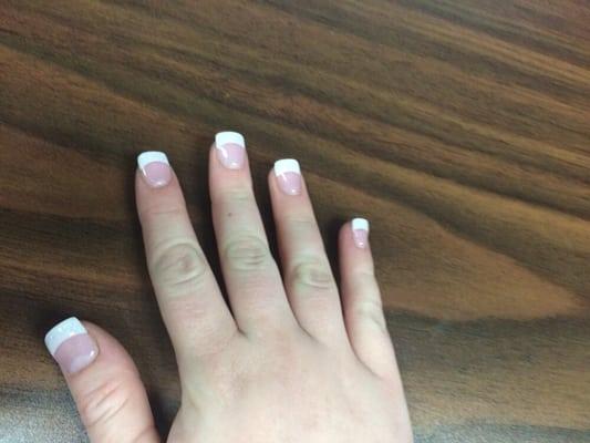 White sparkle French tip