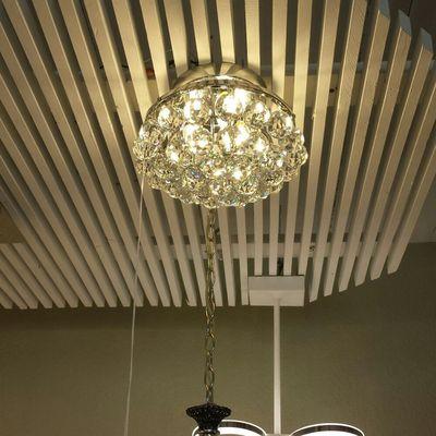 Crystal flush mount light