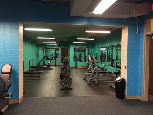 Free Weight room in wellness center.