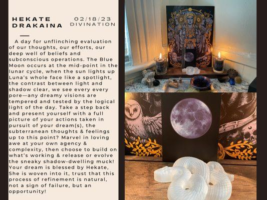 Monthly divination with Hekate Drakaina.