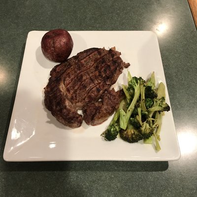 Delmonico Steak with fresh veggies!