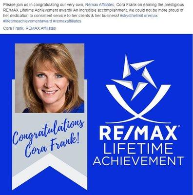 Lifetime Achievement Award-Thank you to my clients and friends!