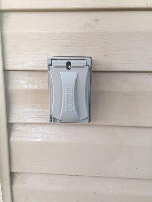 Vinyl siding on the back, clean install and water sealed.