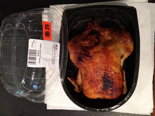 Traditional Rotisserie Chicken. It appears the bird went on a diet compared to Costco's for the same price. Cold and dry chicken. No flavor.