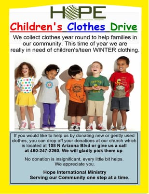 Children's Winter Clothes Drive