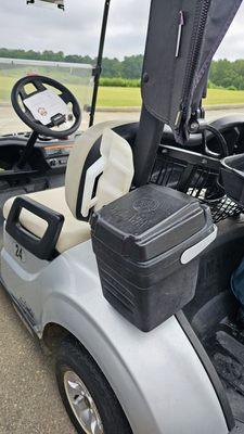 Cooler on cart