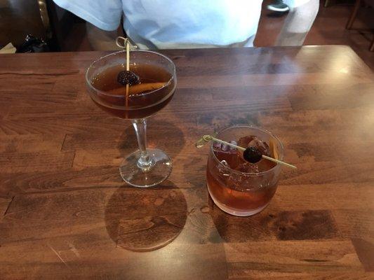 Manhattan and an old fashioned. Both really good.