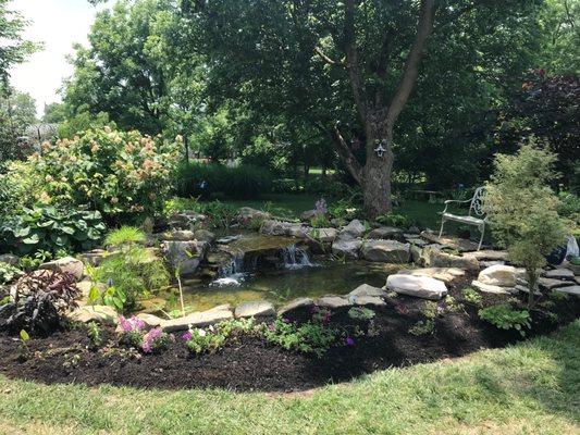 Beautiful pond rehab using Eastern Weathered Sandstone!