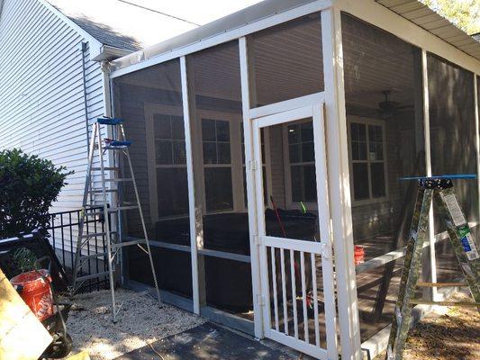 Screened porch we built