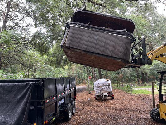 Hot tub removal