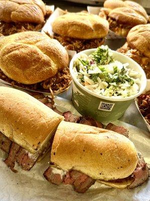 Tri Tip sandwich; Pulled Pork Sandwiches