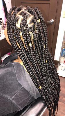 Large boxed braids