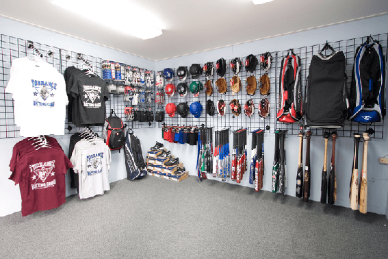 Pro-Shop includes baseball bats, gloves, batting gloves, baseball bags, helmets and more!