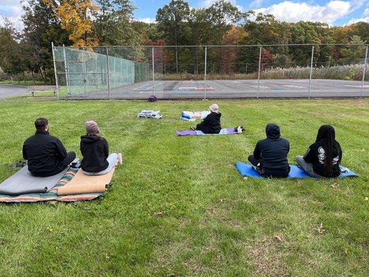 Sound bath in the park