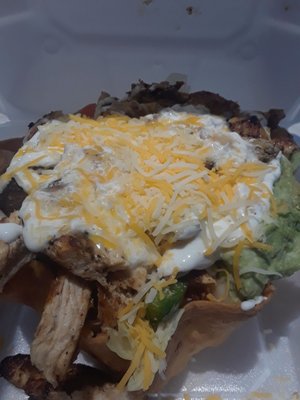 Grilled chicken taco salad