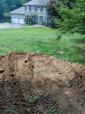 Filling in large sink hole