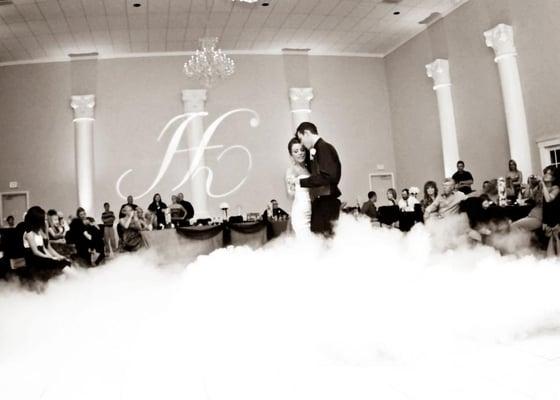 First dance! We use dry ice for this cool effect.