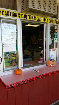 Ice cream window.