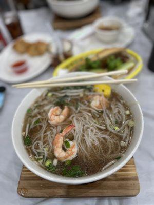 Pho with shrimp