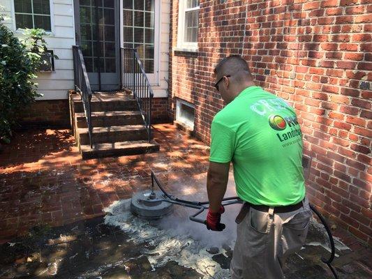 Brick washing and refinishing