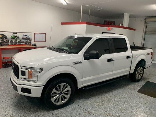 2019 Ford F-150 completed in 20% Global HP window tint.