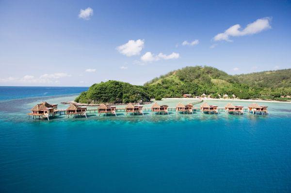 Stay over the water in Fiji