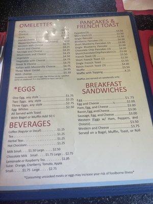 Breakfast Menu  6/26/2022