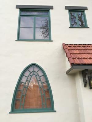 The same 1930 window painted, installed and completed.