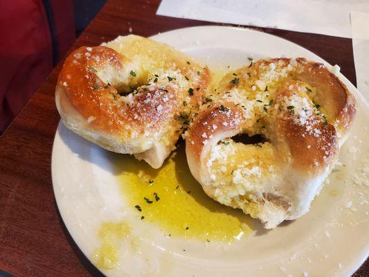 Garlic rolls, baked just right