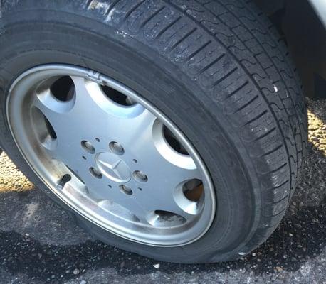 I hated the feeling I got when I discovered this. Grrr! I was glad a Les Schwab Tire Center was near by.