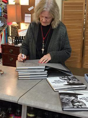 Author...Panny Mayfield signing her book, Live from the MS Delta