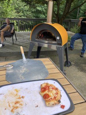 Pizza on the Alfa was a hit at the employee party.