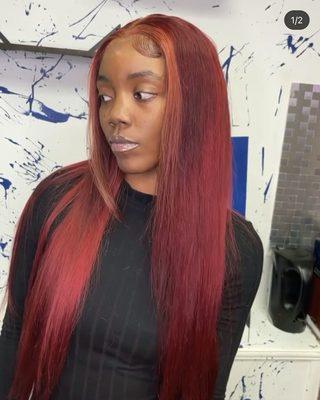 Custom Color, Closure Wig Install