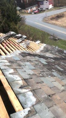 Slate roof repair