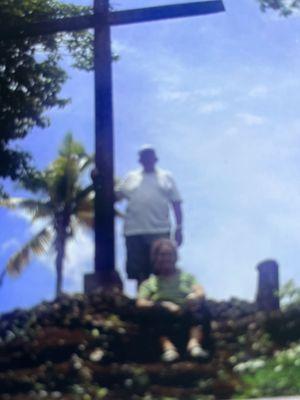 Prayer Mountain Cross built in 2011 on top of the mountain owned by Rose Davis at  Barrio San Jose Davao del Monte Davao City Philippines.