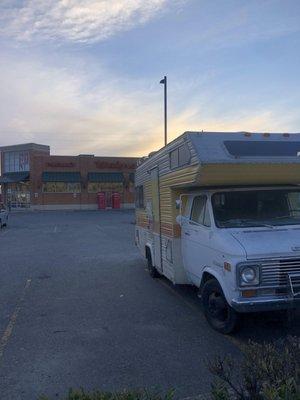 Abandoned motorhome in Walgreens parking lot.