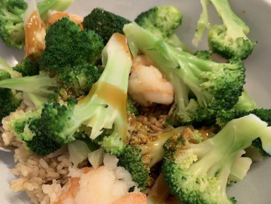 Shrimp and broccoli