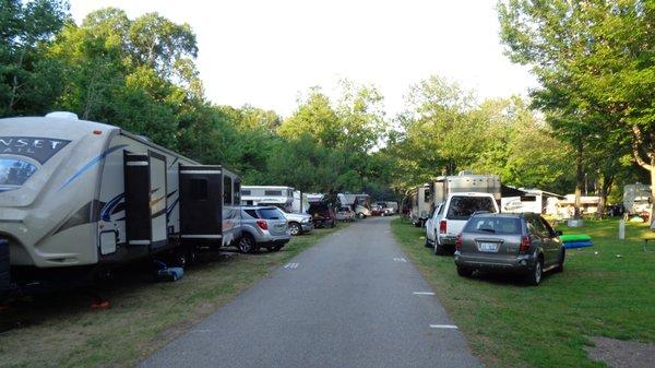 The campground on a packed Saturday