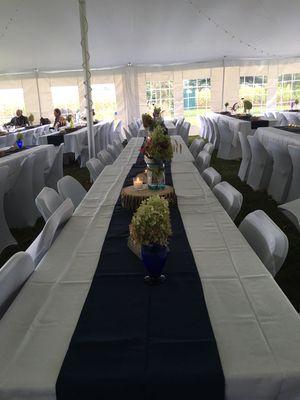 White linens/ table runners