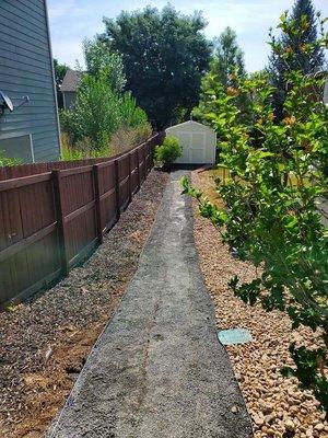 Path and rock landscape.