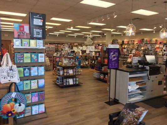 View of store walking in next to register