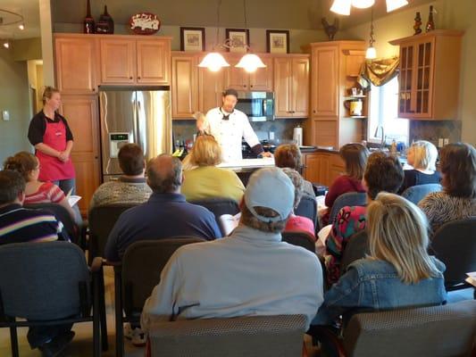 Chef Geoff teaching a class.