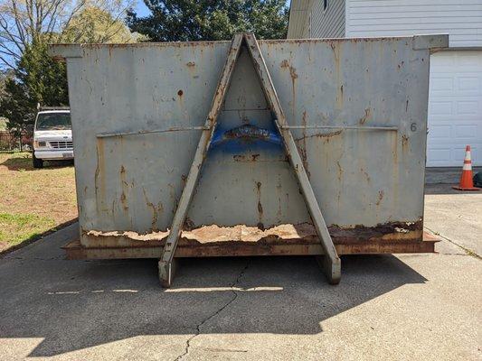 This is the dumpster I got