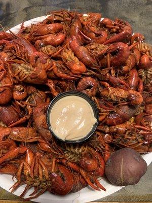 5 lbs of Boiled Crawfish- Great Flavor