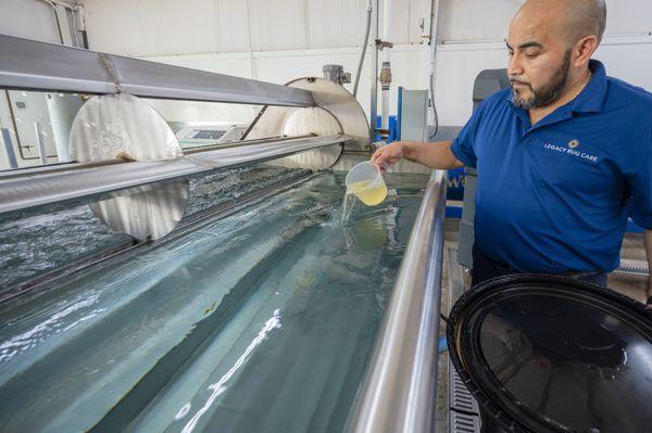 Treating the was tank to ensure your rugs are safe